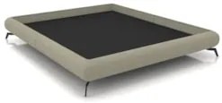 Cama King Base Box 193x203cm Pés de Ferro Cold Z37 Linho Bege - Mpozen