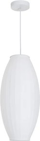 Pendente Tecido E Metal Branco Ø24x50cm Balloon