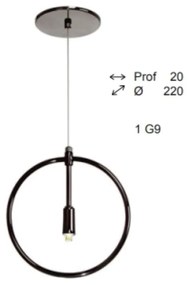 Pendente Ring Ø22X2Cm Circle Metal Aluminio 01Xg9 - Old Artisan Pd-560... (BRANCO)