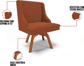 Cadeira Sala de Jantar Giratória MM35 Liz Bouclê D03 - D'Rossi - Terra