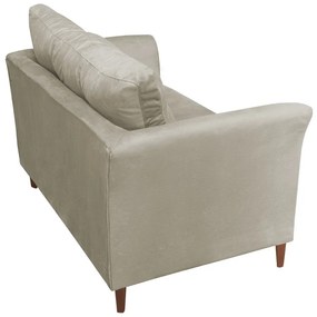 Namoradeira Ibis Decorativa 2 Lugares 1,35 m Recepção Quarto Sala Suede Nude