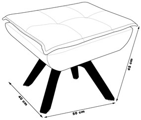 Puff Decorativo Base Giratória em Madeira Charger Suede Marrom G19 - Gran Belo