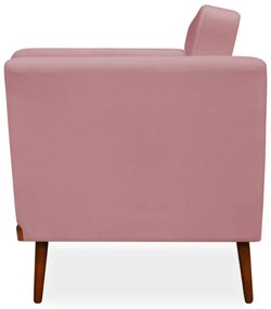 Poltrona Decorativa Siena Veludo Rose