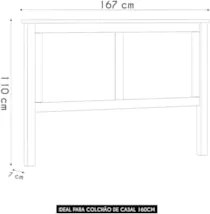 Cabeceira Cama Box Casal Queen 160cm Lázio Freijó F07       - Mpozenat