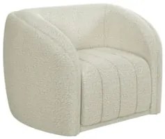 Poltrona Decorativa para Sala 112cm Meris Z32 Boucle Cru - Mpozenato