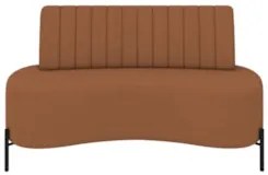 Sofá 2 Lugares 160cm Pés Aço Preto Tamar Z08 Boucle Terracota - Mpozen