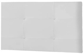 Painel Luna Para Cama Box Solteiro 90 cm Corino Branco - D'Rossi
