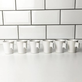 Cj. de Mini Canecas de Cerâmica (6 Peças) - Branco