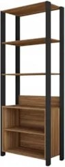 Guarda Roupa Solteiro Closet 73cm Prateleira Una Mel/Preto C01 - Mpoze