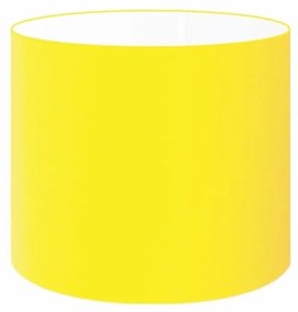 Cúpula em tecido cilíndrico abajur luminária cp-4143 35x25cm amarelo