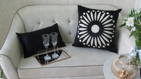 Capa Almofada Corte a Laser Provence Gard Preto 50x50cm