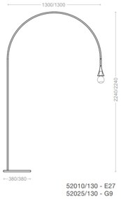 Luminária De Chão Jazz Pivô Base Piso 38X224X130Cm 1Xe27 - Usina 52010... (MR-T - Marrom Texturizado)
