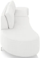 Sofá 3 Lugares 240cm Orgânico Pé Ferro Nagai Bouclê Branco Z55 - Mpoze