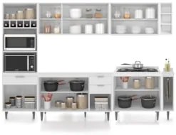 Armário de Cozinha CP07 Para Pia 120cm Pérola Z34 Branco    - Mpozenat
