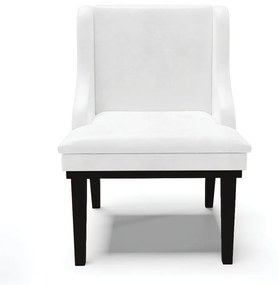 Kit 06 Cadeiras de Jantar Liz Corano Base Fixa Madeira Preto - D'Rossi - Branco