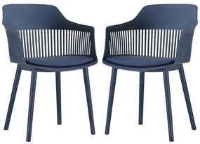 Kit 2 Cadeiras Decorativas Para Sala de Estar Sócrates Azul Marinho G56 - Gran Belo