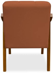 Poltrona Decorativa Vênus Veludo Telha
