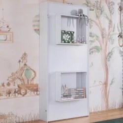 Cama Solteiro Infantil Articulação Vertical Hapi Branco A05 - Mpozenat
