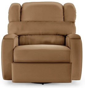 Poltrona do Papai Sala de Cinema Reclinável Kylie Glider Manual Giratória Massagem USB PU Caramelo G23