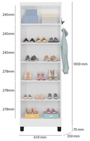 Armário Multiuso 2 Portas Bologna Q01 - ADJ Decor