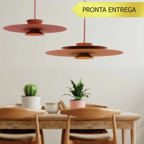 Pendente Tule Ø50X25Cm 1Xmr16 - Usina 25120/50 (FA-F - Flor-de-Anis Fosco, Igual a Cor 1)