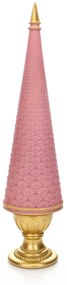 Árvore Decorativa de Natal em Resina Rosa e Dourado 34X8 cm - D'Rossi