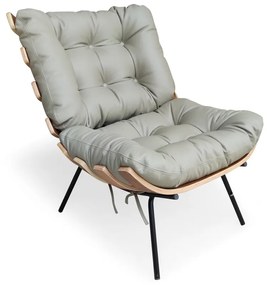 Poltrona Costela Estrutura Compensado Multilaminado e Metal Design by Martin Eisler