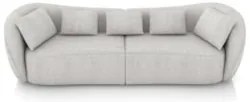 Sofá 4 Lugares 292cm Orgânico Pé Madeira Yume Linho Gelo Z55 - Mpozena