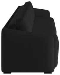 Sofá Cama Casal para Sala 276cm Polska Z08 Veludo Preto - Mpozenato