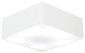 Plafon Quadrado Md-3051 Cúpula em Tecido 15/45x45cm Branco - Bivolt
