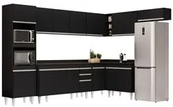Armário de Cozinha Modulada de Canto 8 Peças CP08 Balcão com Tampo Pre