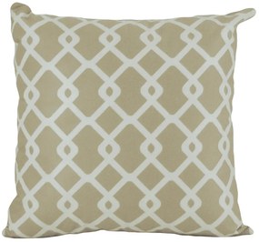 Capa almofada LYON Veludo estampado Geométrico Bege 43x43cm