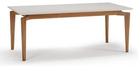 Mesa Jantar Marilac Retangular Champagne C/ Vidro Off White 180cm - 76949 Sun House