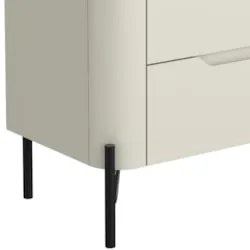 Mesa Cabeceira Quarto 68cm 2 Gavetas Becca Luna/Preto I06 - Mpozenato