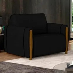 Poltrona Decorativa para Sala de Estar 98cm Amaranto Z32 Veludo Preto
