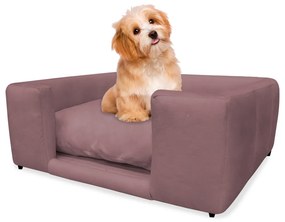 Caminha Cão Cama Pet Lili P/ Cães e Gatos Almofada Lavável Suede Cores - Rosê