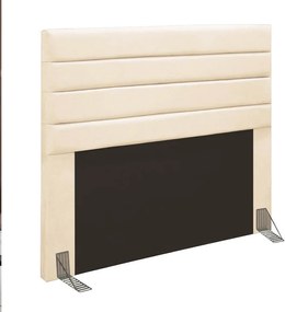Cabeceira Casal Queen Cama Box 160cm para Quarto Rubi Suede M11 - D'Rossi - Bege