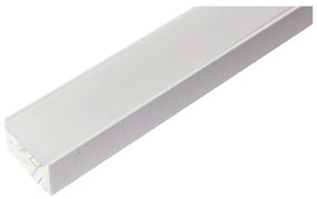 Perfil Sobrepor Para Fita Led Wood 275Cm 1,7X275X1,0Cm | Usina 30760/2... (BT - Branco Texturizado)