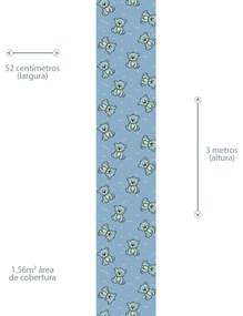 Papel de Parede Urso Azul