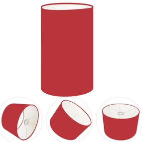 Cúpula Abajur Cilíndrica Cp-7002 Ø13x30cm Bordô
