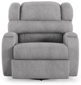 Poltrona do Papai Sala de Cinema Reclinável Kylie Glider Manual Giratória Massagem USB Linho Cinza G23