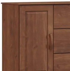 Cômoda Para Quarto 118cm 1 Porta 3 Gavetas Renzo Imbuia F07 - Mpozenat