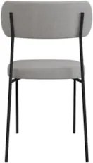 Cadeira Estofada Milli Corano/Linho A14 Preto/Cinza - Mpozenato