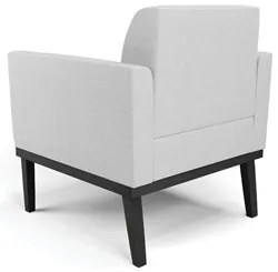 Poltrona Base Madeira Preto Kit 2 Maressa Linho Cinza - Ibiza