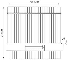 Painel Suspenso Ripado 1.8 Voi MDP/MDF Cinamomo Mel G26 - Gran Belo