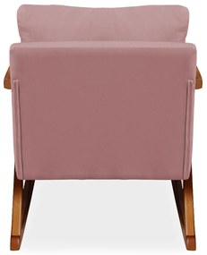 Poltrona Mona Amber Balanço Veludo Rose