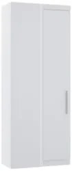 Guarda Roupa Canto Reto 90cm com 1 Porta Taiga Branco L01 - Mpozenato