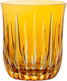 Copo de Cristal Lapidado p/ Whisky - Amarelo  Amarelo