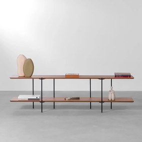 Estante Aparador Baobá Preto e Tammi - 1,80mx50cm