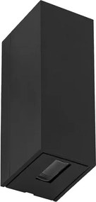 Arandela Led Abs 5w 3000k Ip65 2 Fachos Fechados Flux - PRETO